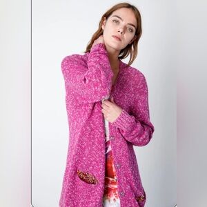 Le Superbe Purple Silk Cashmere Blend Cardigan